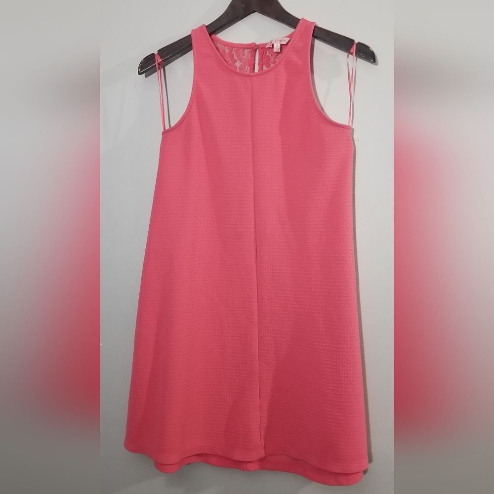 Candies (s) hot pink lace back dress